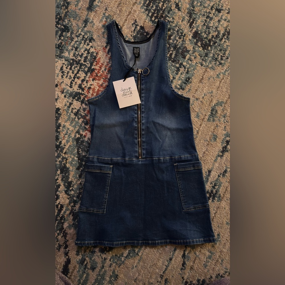 Deux par Deux Blue Denim Dress with Zip Detail
